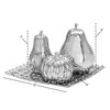 Glam Silver Ceramic Sculpture Set 71689