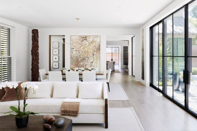 Transitional living room photo in San Francisco