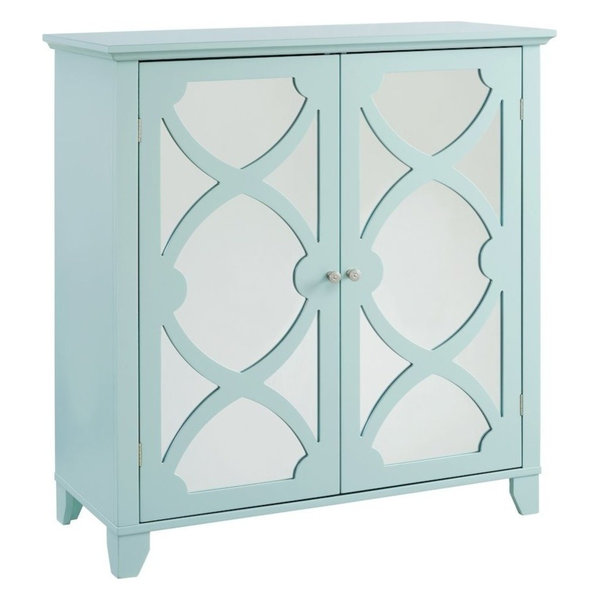 Winter Cabinet With Mirror Door, Seafoam, Large