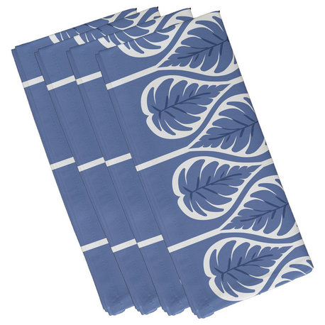 Fern 1, Floral Print Napkin, Blue, Set of 4