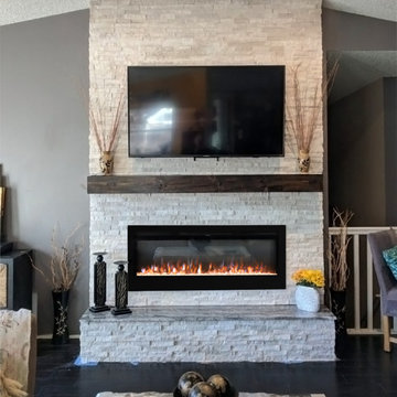 70inch Inset Electric Fireplace 80inch Large Built-In Fire 100inch Modern Heater