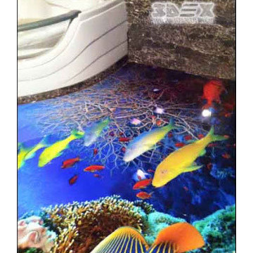Best 3D flooring designs, 3D epoxy floor images for bathroom 2018