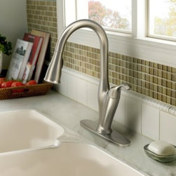 Moen Benton Spot resist stainless one-handle high arc pulldown kitchen faucet - Kitchen Faucets