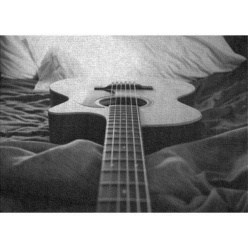 Acoustic Guitar 6 Area Rug, 5'0"x7'0"