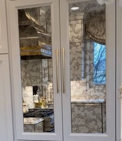 mirror glass fridge