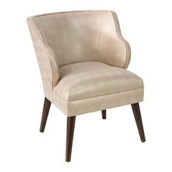 Universal Lighting and Decor - T-bird Polished Gold Fabric Armchair - Bar Stools And Counter Stools