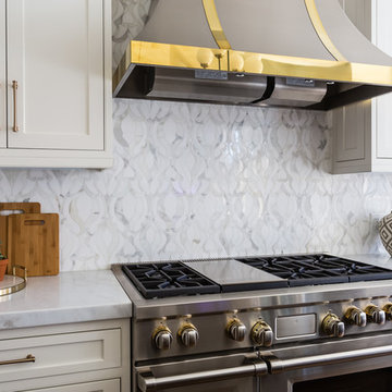 White and navy Raleigh kitchen remodel