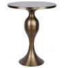 24" Matte Golden Bronze Accent Table