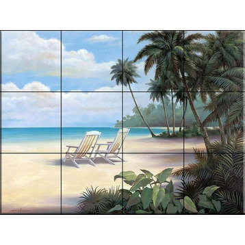 Tile Mural, Tropical Bliss, Tc by T.C. Chiu