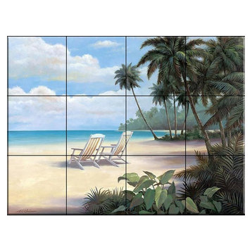 Tile Mural, Tropical Bliss, Tc by T.C. Chiu