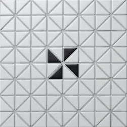 Windmill Series: A Dynamic Triangle Tile - TR1-SW-MW-B - Mosaic Tile