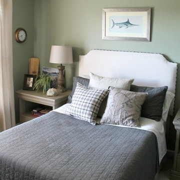 Gray & Green Teen Boy's Room With Industrial Vibe