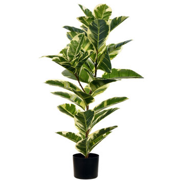 Vickerman Potted Dieffenbachia Tree Real Touch Leaves, 38.6"