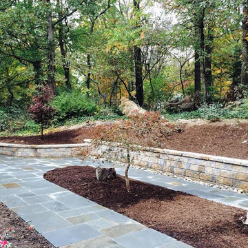 Flagstone Walkway with Retaining Walls Alexandria
