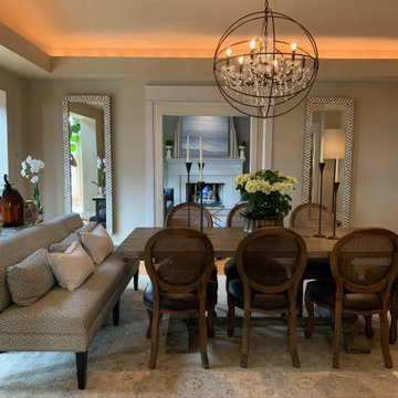 Modern meets traditional in this dining room design by way of Oushak Rug!