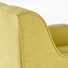 GDF Studio Fontinella Mid-Century Modern Fabric Tufted Arm Chair, Verdure Yellow, Set of 2