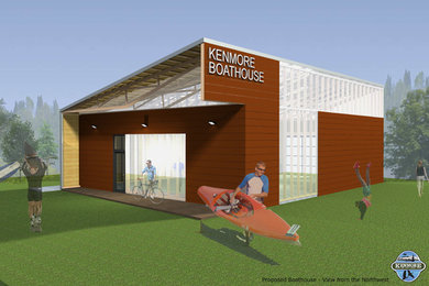 Example of a minimalist home design design in Seattle