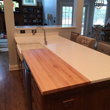 Quartz and Butcher Block Top