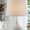 23.5" Tall "Niyor" Modern Mid-Century Touch on Table Lamp, Powder White