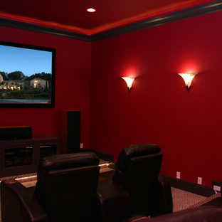 Contemporary home cinema in Sacramento.