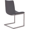 April Dining Chair (Set of 2) - Brushed Stainless Steel Gray