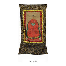 Chinese Hand Painted Emperor Kang Xi's Wife Portrait Hanging Decor - Home Decor
