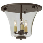JVI Designs - Three Light Greenwich Flush Mount Bell Lantern, Oil Rubbed Bronze - We aim to provide an extensive collection of distinct lighting used to create a special atmosphere. From bell jars to chandeliers or wall sconces to flush mounts, our products are sure to fulfill a desired look.