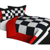 If Possible 3PC Cotton Vermicelli-Quilted Patchwork Plaid Quilt Set-Full/Queen S