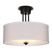 Hardware House Lexington Semi Mount Ceiling Fixture, Oil Rubbed Bronze