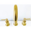 Faenza Double Handle Gold Widespread Bathroom Faucet With Drain Assembly