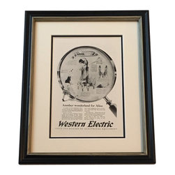 TimelessWalls - Original Vintage 1925 Western Electric Advertisement Framed - Prints And Posters