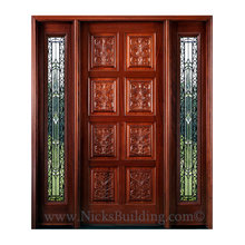 Wood carving door insert