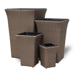 Rattan Plastic Wicker Planter - Handicraft Pots - Ecova shop - Products