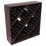 Wine Racks America - Solid Diamond Storage Cube, Redwood, Burgundy/Satin Finish - Elegant diamond bin style bottle openings make for simple loading of your favorite wines. This solid wooden wine cube is a perfect alternative to column-style racking kits. Double your storage capacity with back-to-back units without requiring more access area. We build this rack to our industry leading standards and your satisfaction is guaranteed.