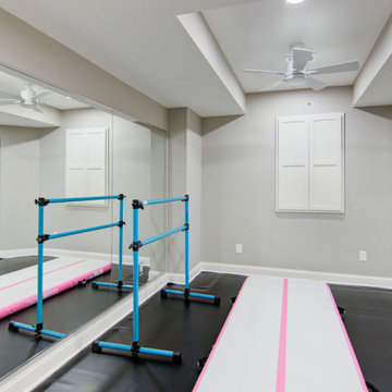 Transitional Basement Finish Liberty, MO