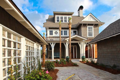 Beach style entryway photo in Atlanta