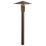 Kichler - Kichler LED Pyramid Path, Textured Architectural Bronze - 2700K WARM-WHITE LED FORGED -A mission style offering in Design Pro LED. A substantial design supported by thick cast construction.