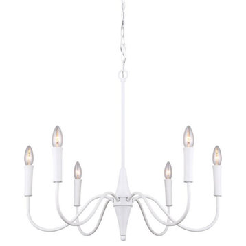 Canarm ICH1103A06 Brielle 6 Light 26"W Taper Candle Style - Matte White