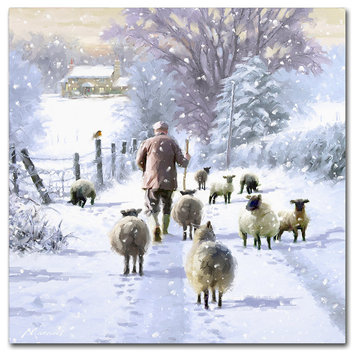 The Macneil Studio 'Winter Shepherd' Canvas Art, 24" x 24"