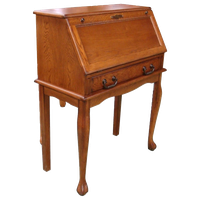 Nolan Secretary Drop Leaf Desk, Burnished Walnut
