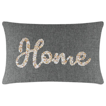 Sparkles Home Shell Home Pillow - 14x20" - Gray