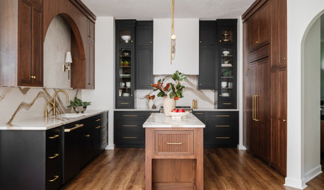 Bold Black-and-Wood Kitchen Delivers Sophisticated Style