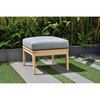 Contemporary Ottoman, Indoor/Outdoor Design With Weathered Resistant Olefin Seat