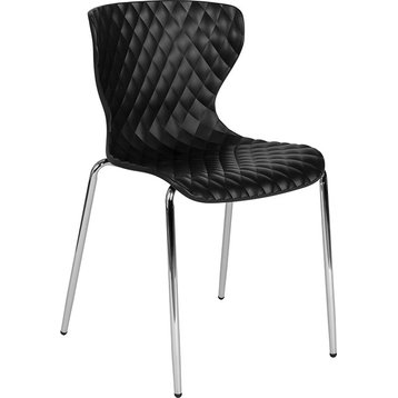 Lowell Contemporary Design Black Plastic Stack Chair