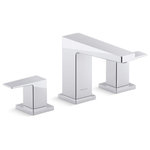 Kohler - Kohler Honesty Widespread Bathroom Sink Faucet, Polished Chrome - With clean lines and square features, the contemporary Honesty widespread faucet draws inspiration from modern European design. Its sleek look helps create a clutter-free, easy-to-clean bathroom atmosphere.