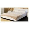 Float Contemporary Platform Bed w Gloss White Finish (Queen)