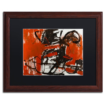 Joarez 'Black Horse' Framed Art, Wood Frame, 16"x20", Black Matte