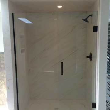 TerraStone, the no mold, no grout, no stain, easy to clean shower system.