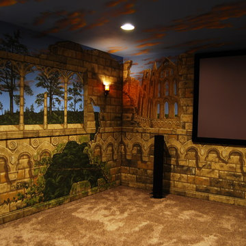 Game of Thrones Home Theater Mural by Tom Taylor of Wow Effects in Virginia.