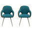 Adelaide Faux Leather Dining Chairs, Stone Blue, Set of 2